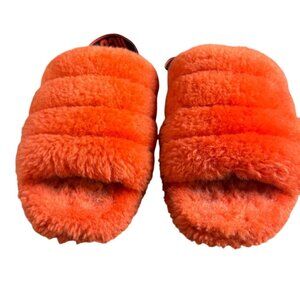 UGG Womens Fluffy Orange Slide Slippers Size 9 /EU 40